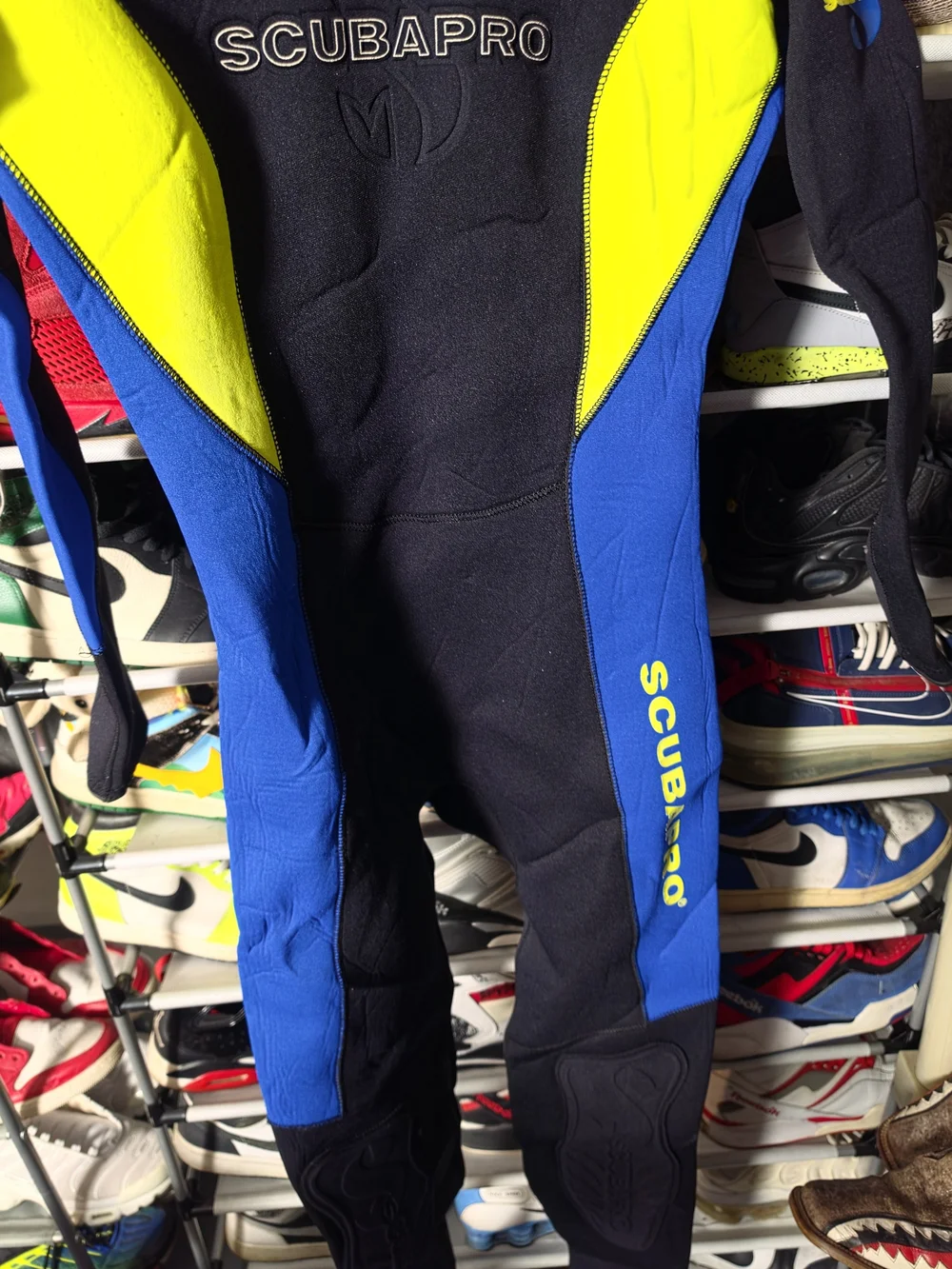 🔥 Scubapro Men's L Scuba Wet Suit Long Sleeve - Black, Blue & Lime